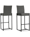 Noble House Camden Bar Stool (set Of 2) In Grey