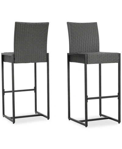 Noble House Camden Bar Stool (set Of 2) In Grey