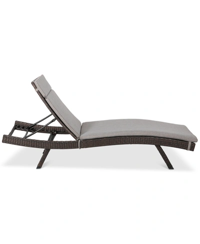 Noble House San Pedro Outdoor Chaise Lounge (set Of 2) In Brown