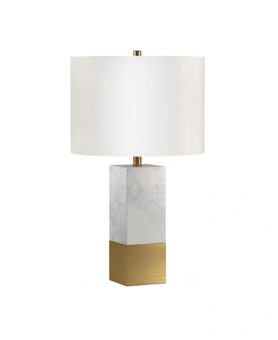 Hudson & Canal Lena Table Lamp In Carrara Style In Medium Yellow