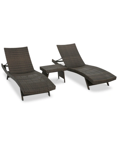 Noble House Carlsbad 3-pc. Lounge Set In Brown