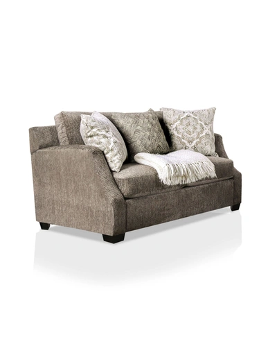 Furniture Of America Quavo Upholstered Loveseat In Gray