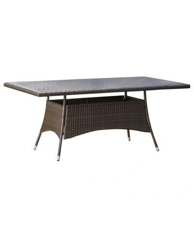 Noble House Corsica Rectangle Dining Table In Brown