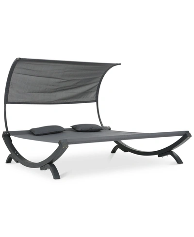Noble House Sofia Canopy Sunbed In Grey