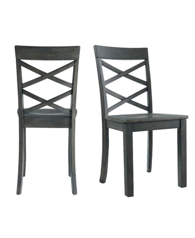 Picket House Furnishings Regan Standard Height Side Chair Set In Gray