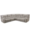 MWHOME CLOSEOUT! TERRINE 5-PC. FABRIC SECTIONAL WITH 2 POWER MOTION RECLINERS, CREATED FOR MACY'S
