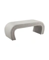 Tov Furniture Kenya Velvet Bench In Gray