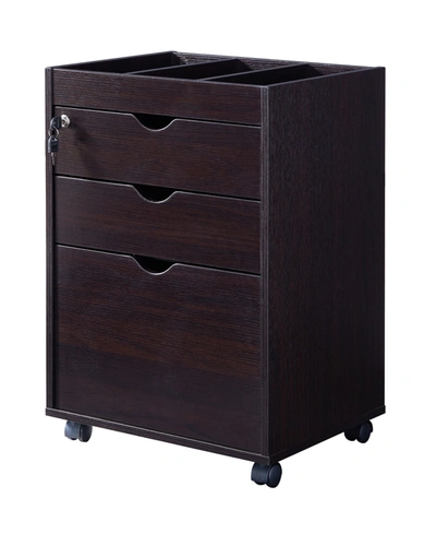 Furniture Of America Radeon 3 Drawer File Cabinet In Cappuccino