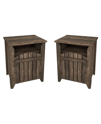 Furniture Of America Benne Storage End Table, Set Of 2 In Brown