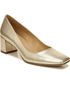 Naturalizer Warner Square Toe Pump In Champagne Leather