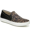 Naturalizer Marianne 2 Slip-on Sneakers Women's Shoes In Brown Black Cheetah Leather/printed Fabr