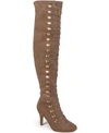 Journee Collection Trill Womens Tall Dressy Thigh-high Boots In Tan/beige