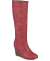 JOURNEE COLLECTION WOMEN'S LANGLY WIDE CALF WEDGE BOOTS