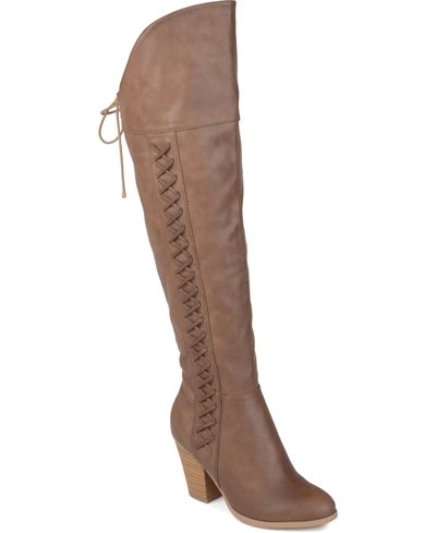 Journee Collection Women's Spritz-p Boot Women's Shoes In Brown