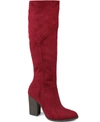 Journee Collection Kyllie Womens Extra Wide Calf Block Heel Knee-high Boots In Burgundy