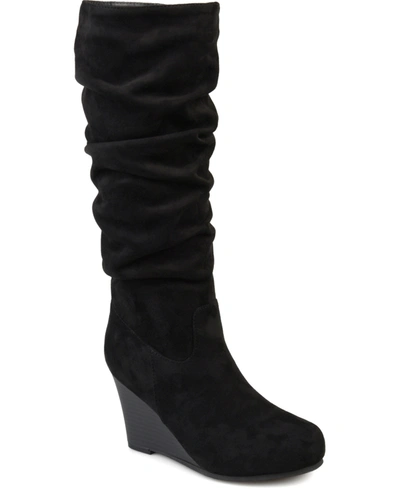 Journee Collection Haze Wedge Boot In Black