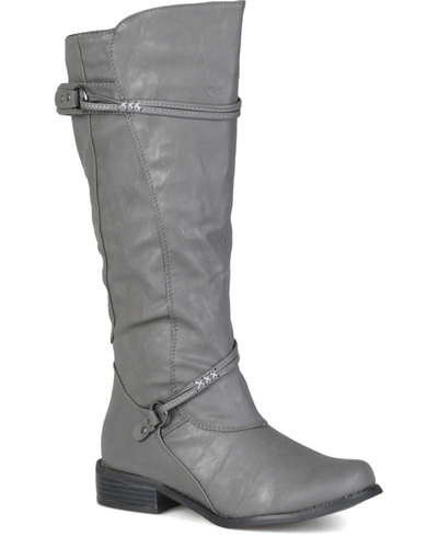 JOURNEE COLLECTION WOMEN'S HARLEY ROUCHED KNEE HIGH BOOTS