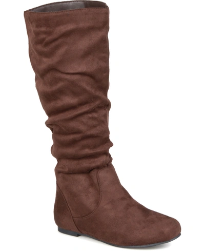 Journee Collection Journee Women's Wide Calf Rebecca-02 Boot In Brown
