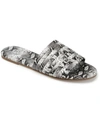 Journee Collection Marisol Womens Printed Caged Slide Sandals In Black/white
