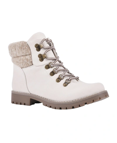 Cliffs By White Mountain Women's Pathfield Lace-up Hiking Boot In Winter White