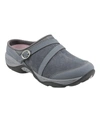 Easy Spirit Women's Equinox Round Toe Slip-on Casual Mules Women's Shoes In Dark Gray Suede