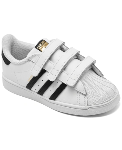 Adidas Originals Superstar Toddler Stay-put Casual Sneakers From Finish Line In White