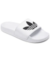Adidas Originals Men's Adilette Lite Slide Sandals From Finish Line In Footwear White/core Black