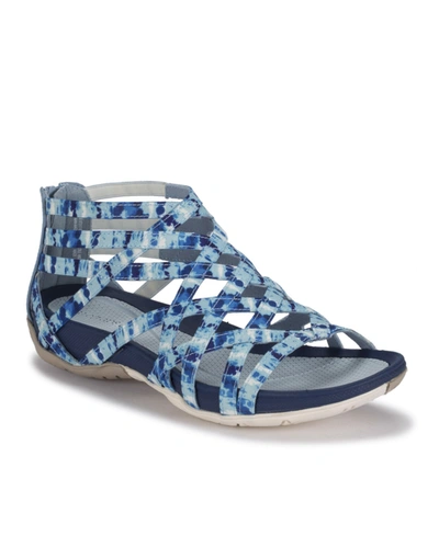 Baretraps Women's Samina Cage Upper Flat Sandals In Blue Multi