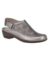 Easy Spirit Women's Dawn Slingback Block Heel Casual Clogs Women's Shoes In Light Bronze Leather
