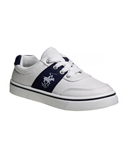 Beverly Hills Polo Club Little Boys Canvas Sneakers In White