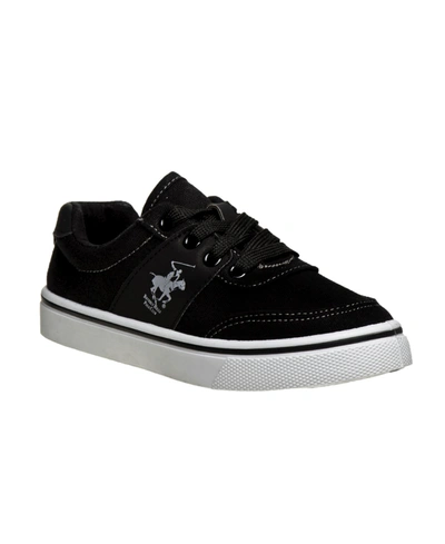 Beverly Hills Polo Club Kids' Little Boys Canvas Sneakers In Black