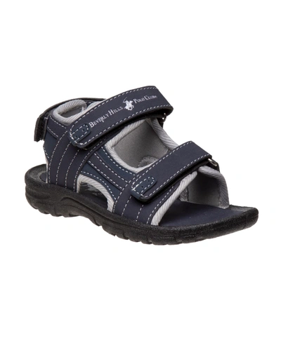 Beverly Hills Polo Club Kids' Toddler Boys Summer Sport Outdoor Sandals In Navy