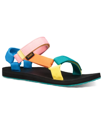 Teva Multicolor Polyester Original Universal Sandals In Green