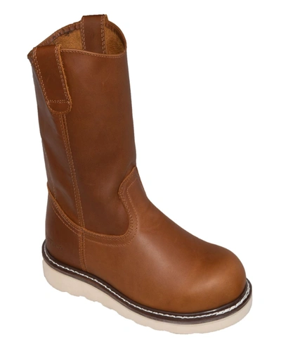 Adtec Men's Side Zipper Composite Toe Pull-on Wellington Boot Men's Shoes In Brown