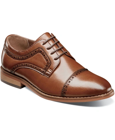 Stacy Adams Kids' Big Boy Dickinson Cap Toe Oxford Shoe In Cognac