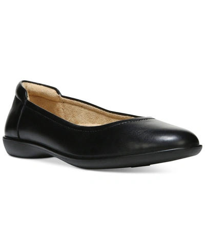 Naturalizer Flexy Slip-on Flats In Black Leather