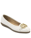 Aerosoles Women's Big Bet Ballet Flats Women's Shoes In White Faux Leather