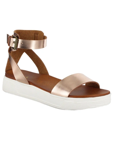 Mia Women's Ellen Round Toe Sandals In Rose Gold