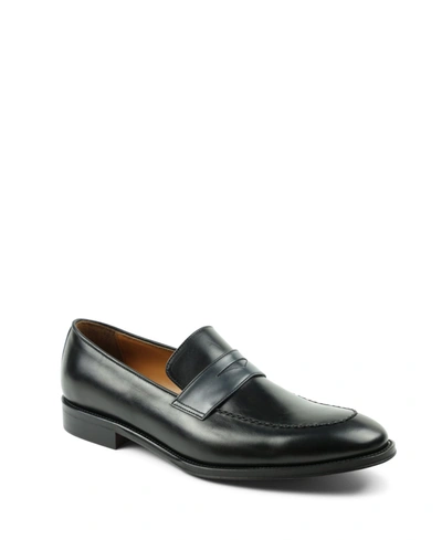 Bruno Magli Men's Arezzo Braided Leather Penny Loafers In Black/gray Leather