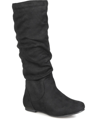 Journee Collection Rebecca-02 Womens Solid Dressy Mid-calf Boots In Grey