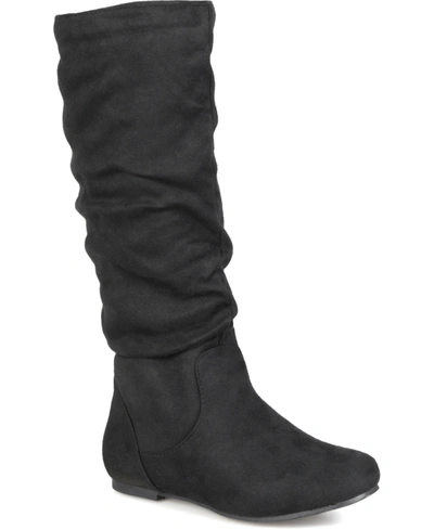 Journee Collection Rebecca-02 Womens Solid Dressy Mid-calf Boots In Black