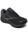 Brooks Women's Ghost 14 Wide Width Running Sneakers From Finish Line In Black/ebony