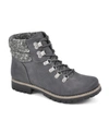 Cliffs By White Mountain Women's Pathfield Lace-up Booties In Charcoal Fabric