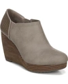 Dr. Scholl's Dr. Scholls Harlow Wedge Bootie In Taupe Faux Leather