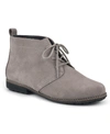 White Mountain Auburn Womens Padded Insole Round Toe Booties In Light Gray/suede