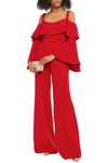 Elie Saab Wool-blend Wide-leg Pants In Red