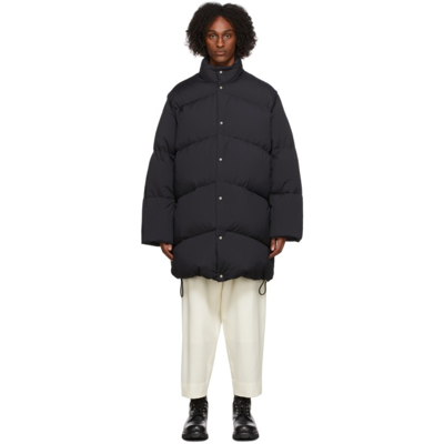 Acne Studios Mens Black Onriko Oversized Stretch-shell-down Coat 40