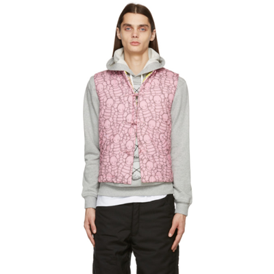 Comme Des Garçons Shirt Pink & Black Kaws Edition Padded Vest