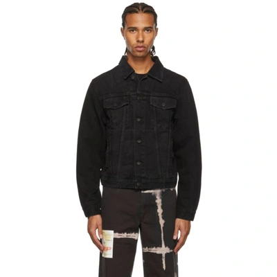 Off-white Negative Marker Arrows Denim Jacket In Black