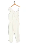 Parker Addison Asymmetrical Jumpsuit In Pearl